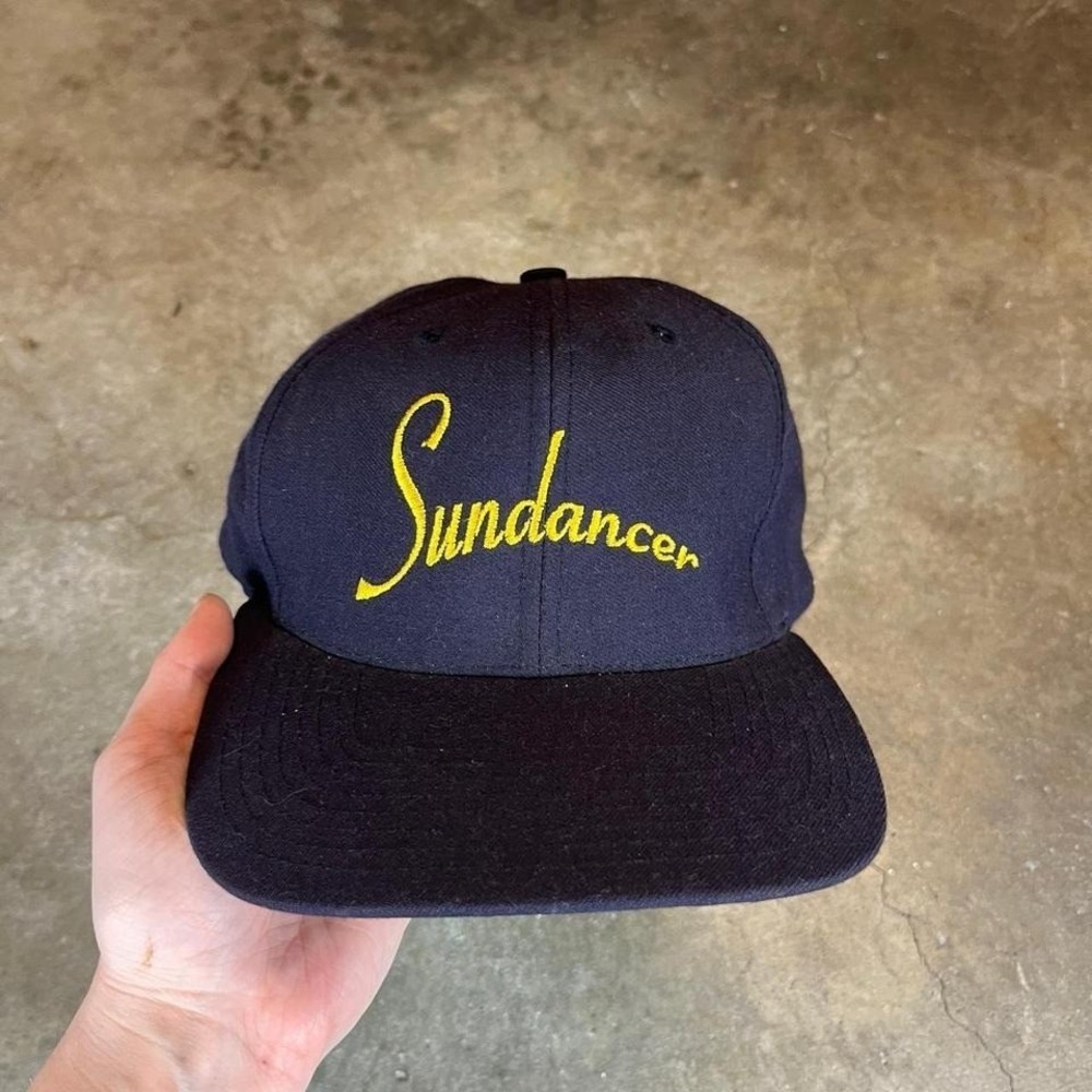 Vintage 90s Sundance navy snapback hat